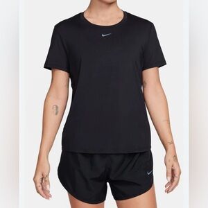 Nike front swoosh logo Tshirt, Dry-Fit, black, size L